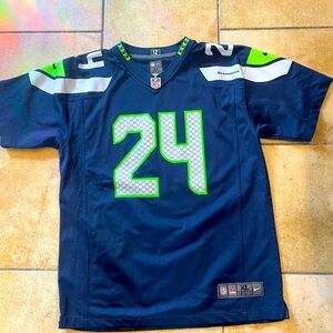 Seahawks Lynch Jersey youth extra large on field